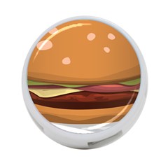 Hamburger-cheeseburger-burger-lunch 4-port Usb Hub (two Sides) by 99art