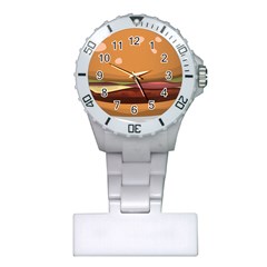 Hamburger-cheeseburger-burger-lunch Plastic Nurses Watch by 99art