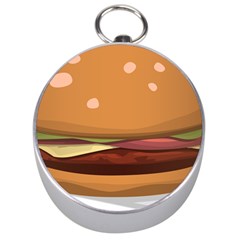 Hamburger-cheeseburger-burger-lunch Silver Compasses by 99art