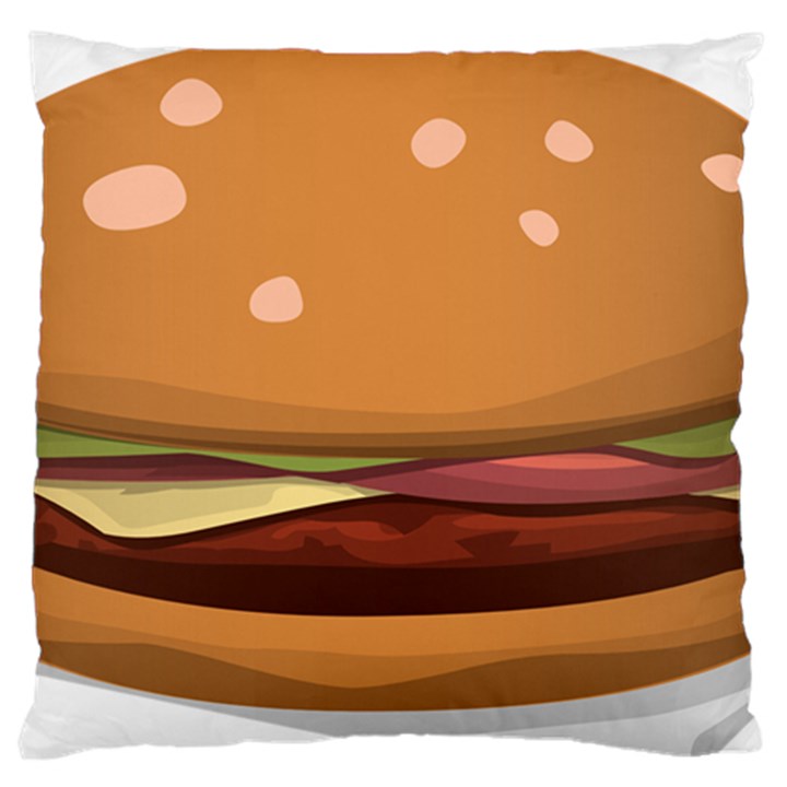 Hamburger-cheeseburger-burger-lunch Standard Premium Plush Fleece Cushion Case (Two Sides)