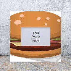 Hamburger-cheeseburger-burger-lunch White Box Photo Frame 4  X 6  by 99art