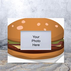 Hamburger-cheeseburger-burger-lunch White Tabletop Photo Frame 4 x6  by 99art