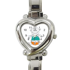 Baby-cute-child-birth-happy Heart Italian Charm Watch