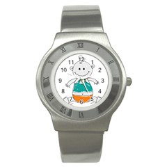 Baby-cute-child-birth-happy Stainless Steel Watch