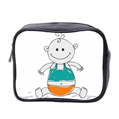 Baby-cute-child-birth-happy Mini Toiletries Bag (two Sides) by 99art