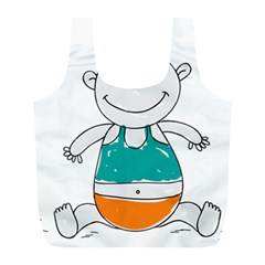 Baby-cute-child-birth-happy Full Print Recycle Bag (l) by 99art