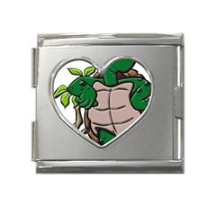 Amphibian-animal-cartoon-reptile Mega Link Heart Italian Charm (18mm) by 99art