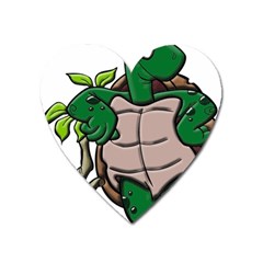 Amphibian-animal-cartoon-reptile Heart Magnet by 99art