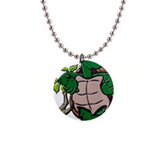 Amphibian-animal-cartoon-reptile 1  Button Necklace by 99art