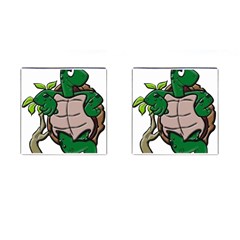 Amphibian-animal-cartoon-reptile Cufflinks (square) by 99art