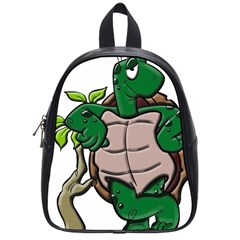 Amphibian-animal-cartoon-reptile School Bag (small) by 99art