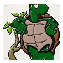 Amphibian-animal-cartoon-reptile Banner And Sign 4  X 4  by 99art