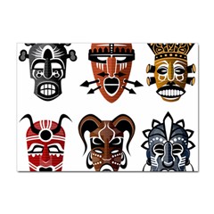 Tribal-masks-african-culture-set Sticker A4 (100 Pack) by 99art