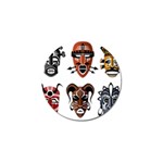 Tribal-masks-african-culture-set Golf Ball Marker (4 pack) Front