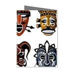 Tribal-masks-african-culture-set Mini Greeting Cards (Pkg of 8) Left