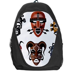 Tribal-masks-african-culture-set Backpack Bag by 99art