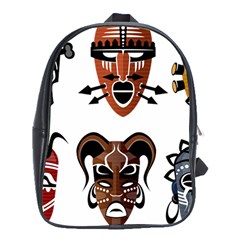 Tribal-masks-african-culture-set School Bag (xl) by 99art