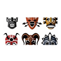 Tribal-masks-african-culture-set Satin Wrap 35  X 70  by 99art