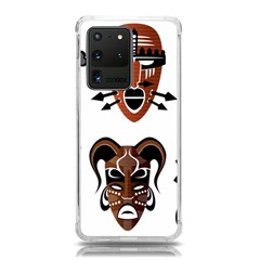 Tribal-masks-african-culture-set Samsung Galaxy S20 Ultra 6 9 Inch Tpu Uv Case by 99art