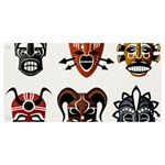 Tribal-masks-african-culture-set Banner and Sign 4  x 2  Front