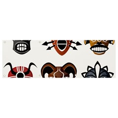 Tribal-masks-african-culture-set Banner And Sign 9  X 3  by 99art