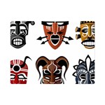 Tribal-masks-african-culture-set Premium Plush Fleece Blanket (Mini) 35 x27  Blanket Front