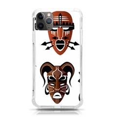 Tribal-masks-african-culture-set Iphone 11 Pro Max 6 5 Inch Tpu Uv Print Case by 99art