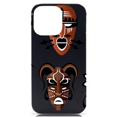 Tribal-masks-african-culture-set Iphone 14 Pro Max Black Uv Print Case by 99art