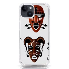 Tribal-masks-african-culture-set Iphone 14 Tpu Uv Print Case by 99art