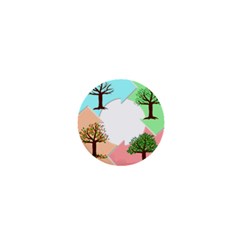 Seasons-of-the-year-year-tree 1  Mini Buttons by 99art