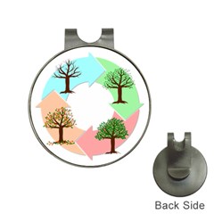 Seasons-of-the-year-year-tree Hat Clips With Golf Markers by 99art