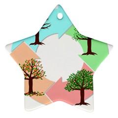 Seasons-of-the-year-year-tree Star Ornament (two Sides)