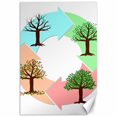 Seasons-of-the-year-year-tree Canvas 12  X 18  by 99art