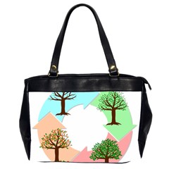 Seasons-of-the-year-year-tree Oversize Office Handbag (2 Sides) by 99art