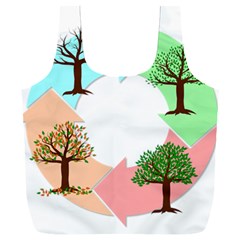 Seasons-of-the-year-year-tree Full Print Recycle Bag (xxxl) by 99art