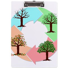 Seasons-of-the-year-year-tree A4 Acrylic Clipboard by 99art