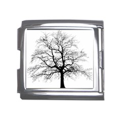 Tree-silhouette-winter-plant Mega Link Italian Charm (18mm) by 99art