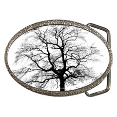 Tree-silhouette-winter-plant Belt Buckles by 99art