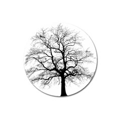 Tree-silhouette-winter-plant Magnet 3  (round) by 99art