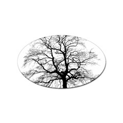 Tree-silhouette-winter-plant Sticker Oval (10 Pack) by 99art