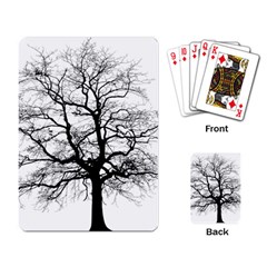 Tree-silhouette-winter-plant Playing Cards Single Design (rectangle) by 99art