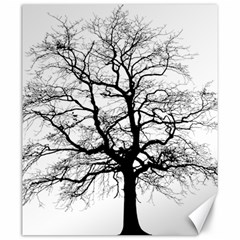 Tree-silhouette-winter-plant Canvas 20  X 24  by 99art