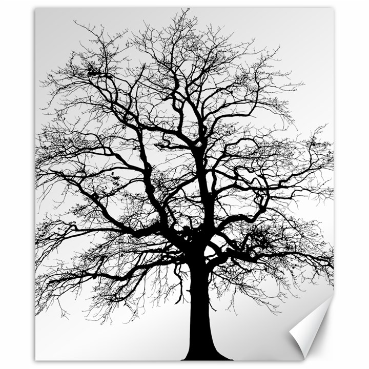 Tree-silhouette-winter-plant Canvas 20  x 24 