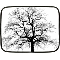 Tree-silhouette-winter-plant Fleece Blanket (mini) by 99art