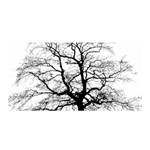 Tree-silhouette-winter-plant Satin Wrap 35  x 70  Front