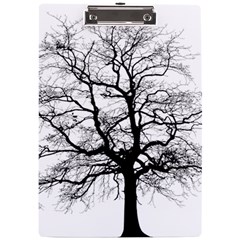 Tree-silhouette-winter-plant A4 Acrylic Clipboard