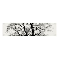 Tree-silhouette-winter-plant Banner And Sign 4  X 1 