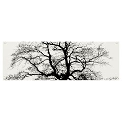 Tree-silhouette-winter-plant Banner And Sign 12  X 4 