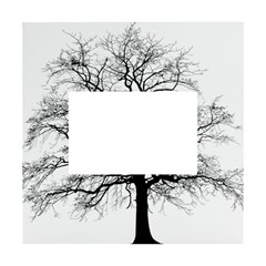 Tree-silhouette-winter-plant White Box Photo Frame 4  X 6 