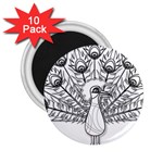 Peacock-plumage-display-bird 2.25  Magnets (10 pack)  Front